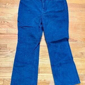 L.L.Bean blue corduroy pants. Flared.  Size: 18